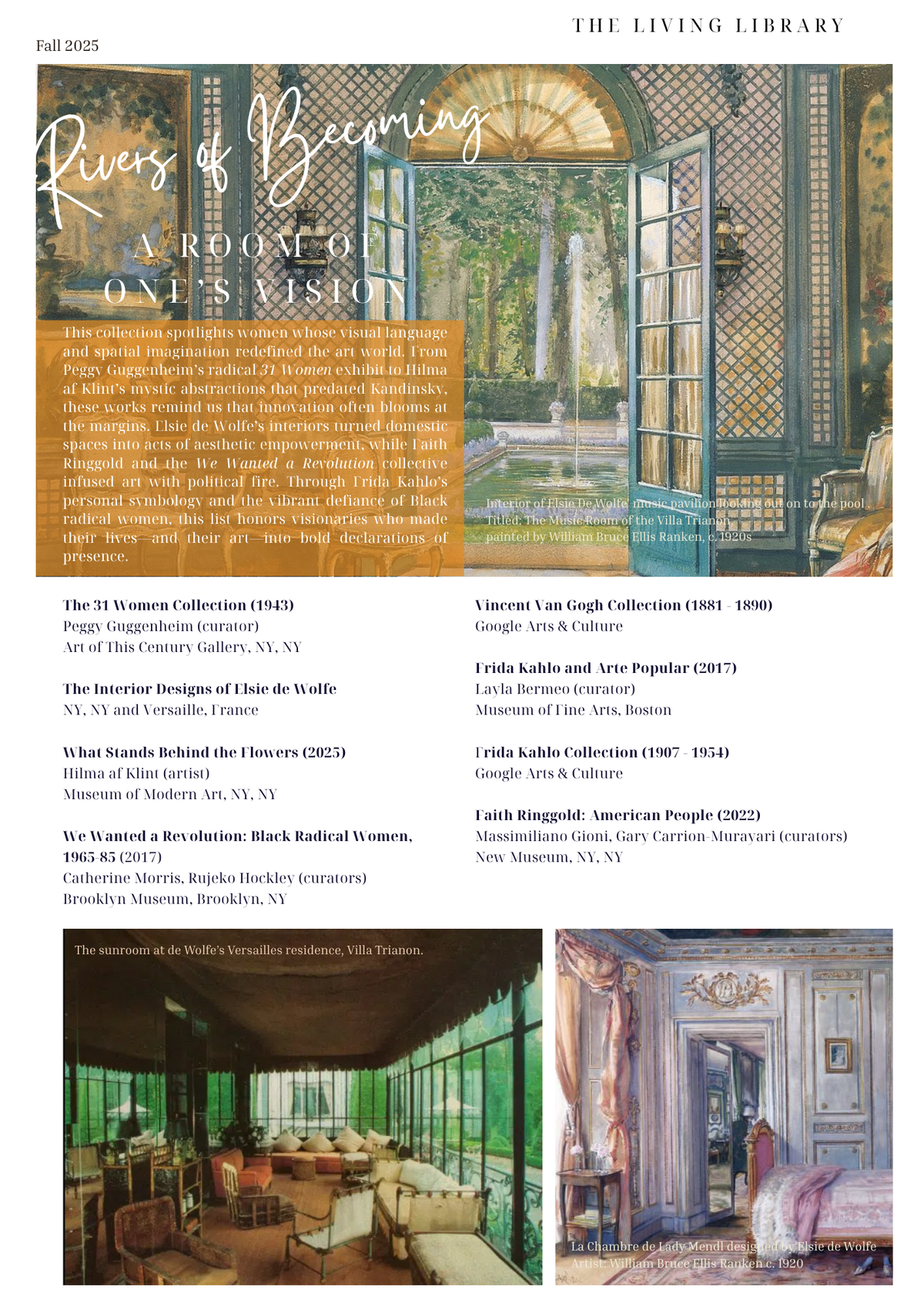 A Room of One's Vision: Rivers of Becoming